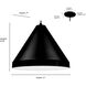 R Series 1 Light 17 inch Satin Black Indoor Pendant Ceiling Light
